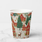 Gobelets En Papier Village de Noël (Verso)