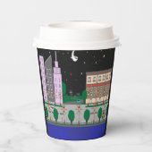 Gobelets En Papier Ville nocturne (Verso)