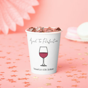 Gobelets En Papier Vin de la perfection 60e anniversaire
