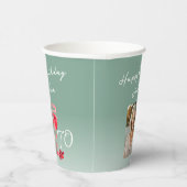 Gobelets En Papier Vin rouge Verre aquarelle Photo fête d'anniversair (Droite)