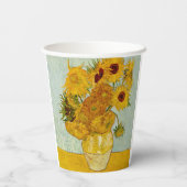 Gobelets En Papier Vincent Van Gogh 12 Tournesols Impressionniste (Verso)