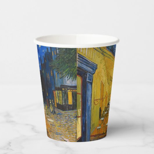 Gobelets En Papier Vincent van Gogh - Café Terrasse en soirée (Gauche)