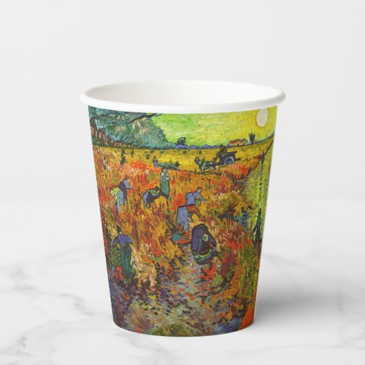 Gobelets En Papier Vincent van Gogh - Le vignoble rouge (Verso)