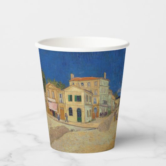 Gobelets En Papier Vincent van Gogh - Maison Jaune / Rue (Recto)