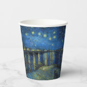 Gobelets En Papier Vincent van Gogh - Nuit étoilée sur le Rhône (Recto)