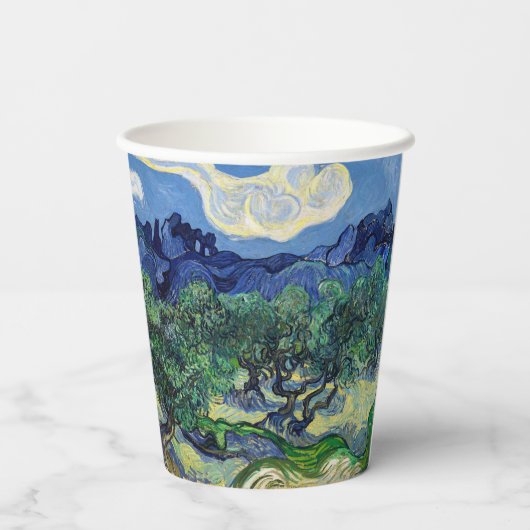 Gobelets En Papier Vincent van Gogh - Oliviers aux Alpilles (Verso)