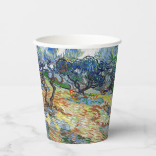 Gobelets En Papier Vincent van Gogh - Oliviers : Ciel bleu vif