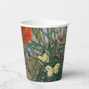 Gobelets En Papier Vincent van Gogh - Papillons et Coquelicots