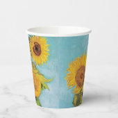 Gobelets En Papier Vincent Van Gogh - Trois tournesols dans un vase (Gauche)