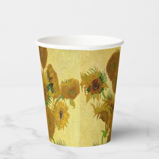 Gobelets En Papier Vincent van Gogh - Vase avec quinze tournesols (Droite)