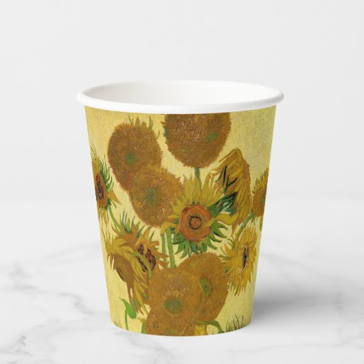 Gobelets En Papier Vincent van Gogh - Vase avec quinze tournesols (Recto)