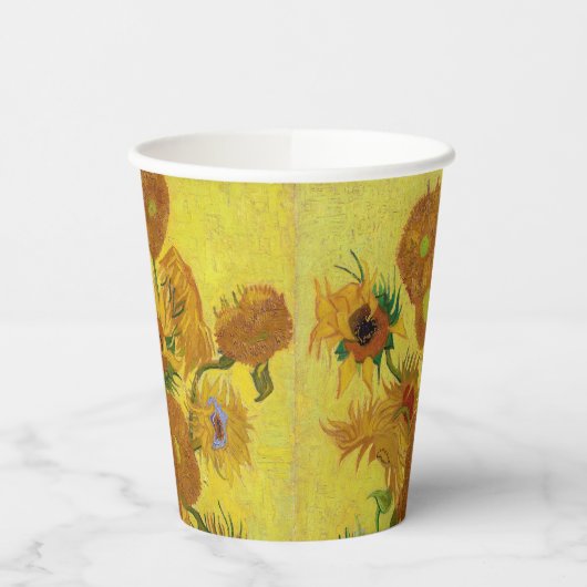 Gobelets En Papier Vincent van Gogh - Vase avec quinze tournesols (Gauche)
