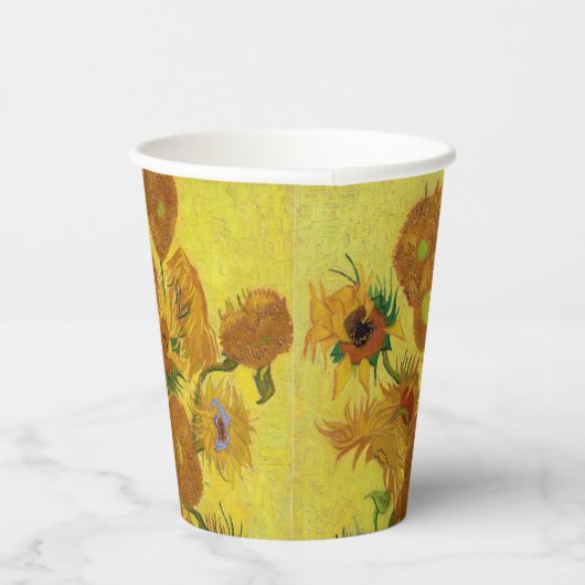 Gobelets En Papier Vincent van Gogh - Vase avec quinze tournesols (Droite)