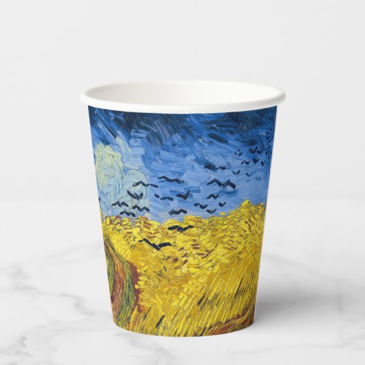 Gobelets En Papier Vincent van Gogh - Wheatfield with Crows (Verso)