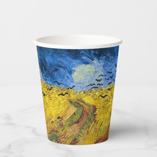Gobelets En Papier Vincent van Gogh - Wheatfield with Crows (Recto)