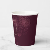 Gobelets En Papier Vino Automne Avant Vows Rosegold Floral Lines (Gauche)