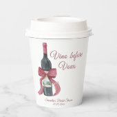 Gobelets En Papier Vino before vows Bridal Shower (Verso)
