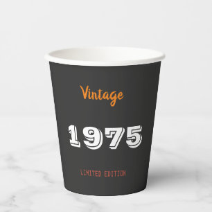 Gobelets En Papier Vintage 1975 édition limitée 50e anniversaire