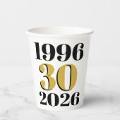 Gobelets En Papier Vintage 1996 Milestone 30th Birthday (Recto)