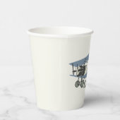 Gobelets En Papier Vintage Airplane  (Droite)