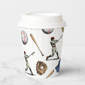 Gobelets En Papier Vintage Baseball Birthday (Recto)