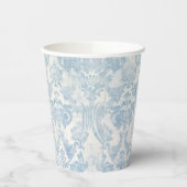 Gobelets En Papier Vintage bleu Dusty Damask (Gauche)