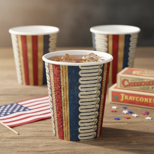 Gobelets En Papier Vintage Colonial laiton et galon ID1309