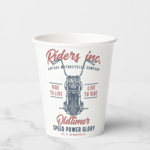 Gobelets En Papier Vintage Motorcycle Riders Inc