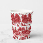 Gobelets En Papier Vintage Red Toile Landscape (3) (Droite)