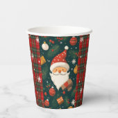 Gobelets En Papier Vintage Santa Christmas Paper Cup (Verso)