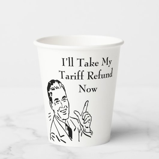 Gobelets En Papier Vintage Tariff Refund Check (Recto)