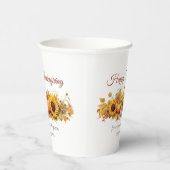 Gobelets En Papier Vintage Thanksgiving Citrouilles Custom Company (Droite)