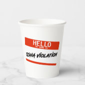 Gobelets En Papier Violation OSHA (Recto)