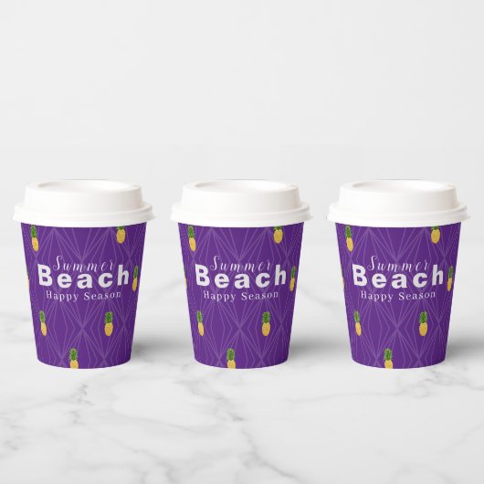 Gobelets En Papier Violet ananas (Multi)