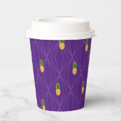Gobelets En Papier Violet ananas (Verso)