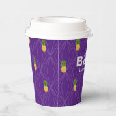 Gobelets En Papier Violet ananas (Droite)