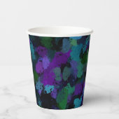 Gobelets En Papier Violet, bleu et noir Abstrait (Verso)