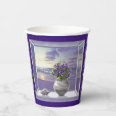 Gobelets En Papier violettes dans un bocal de lune (Recto)