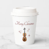 Gobelets En Papier Violon musical traditionnel de la fête de Noël (Verso)