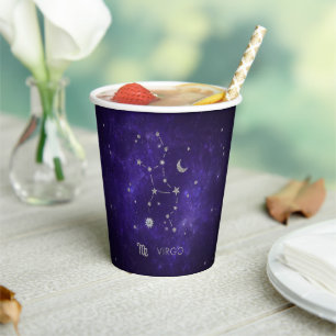 Gobelets En Papier Virus pourpre zodiaque Horoscope d'astrologie co