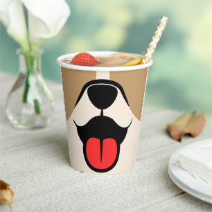 Gobelets En Papier Visage de chien