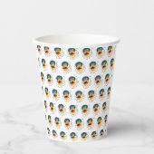Gobelets En Papier Visage de singe souriant (Recto)