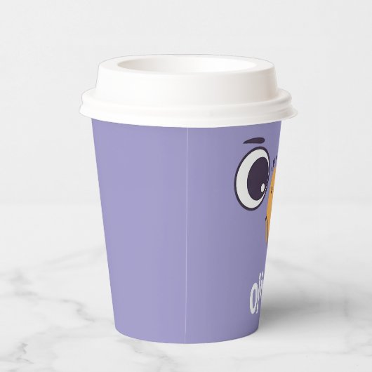 Gobelets En Papier Visage drôle d'oiseau avec grands yeux (Droite)