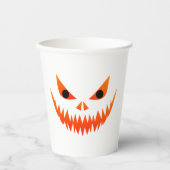 Gobelets En Papier Visage effrayant d'Halloween (Recto)