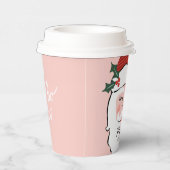 Gobelets En Papier Visage Père Noël joyeux | Joyeux Noël (Droite)