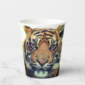 Gobelets En Papier Visage sauvage de tigre (Recto)