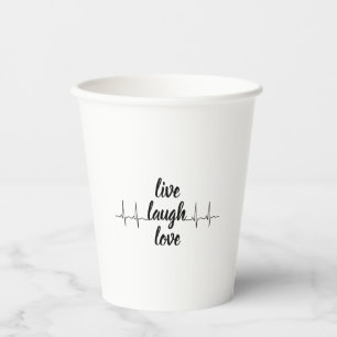 Gobelets En Papier Vivre rire amour