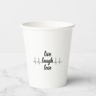 Gobelets En Papier Vivre rire amour
