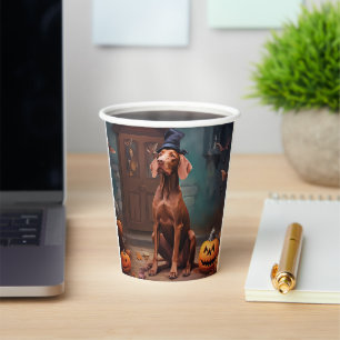 Gobelets En Papier Vizsla Potirons Halloween Effrayant