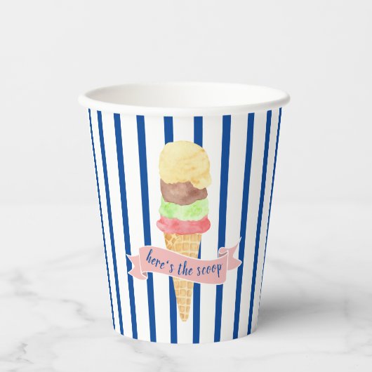 Gobelets En Papier Voici la tasse de papier Scoop (Recto)